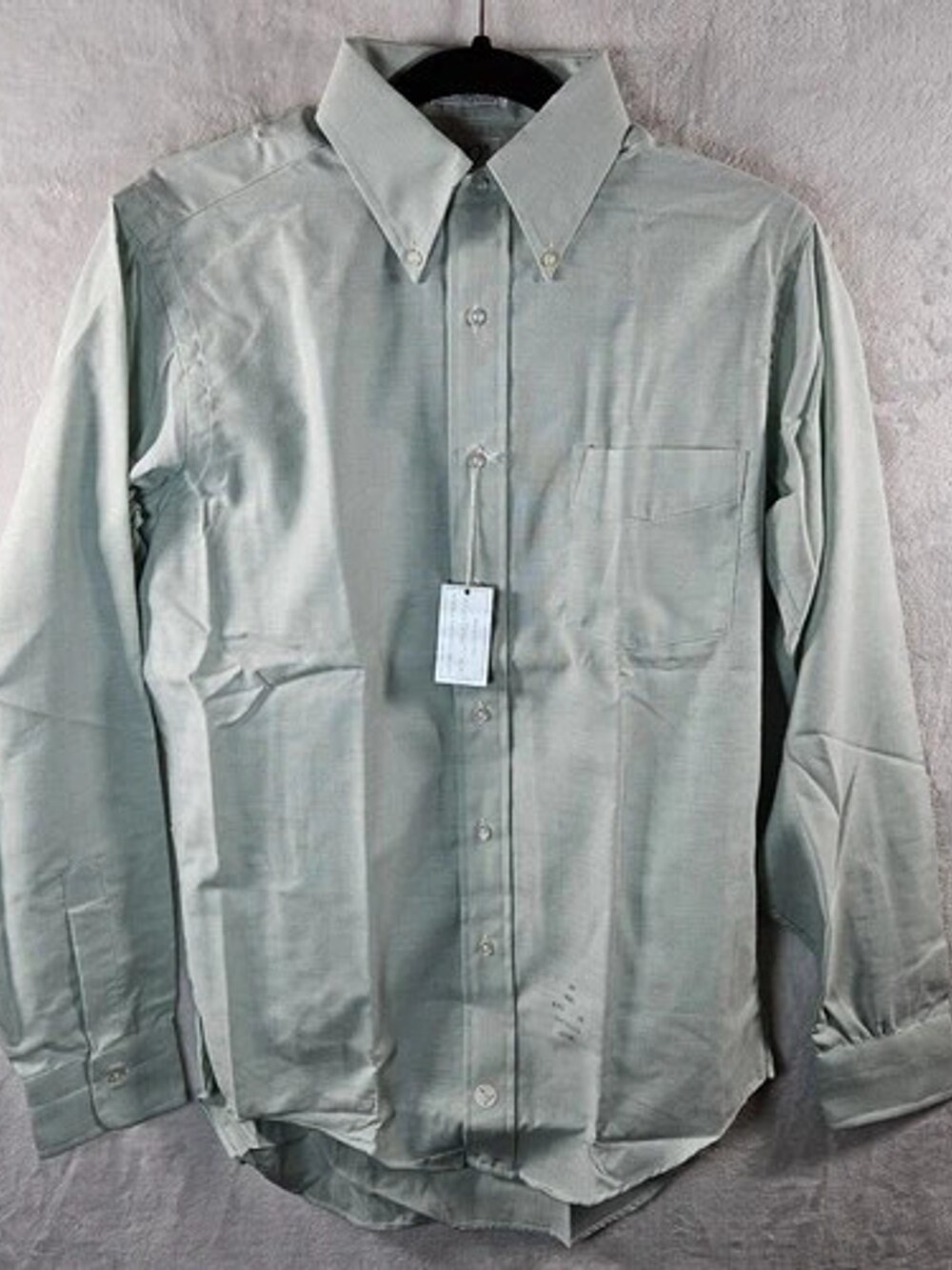 Sero Oxford Button-Down Dress Shirt Sage Green Men's Size Medium 15x34